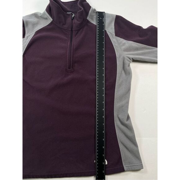 The North Face Womens TKA 100 Plum 1/4 Zip Fleece Mock Neck Pullover Size Medium - Picture 7 of 9